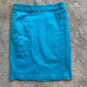 Blue pencil skirt